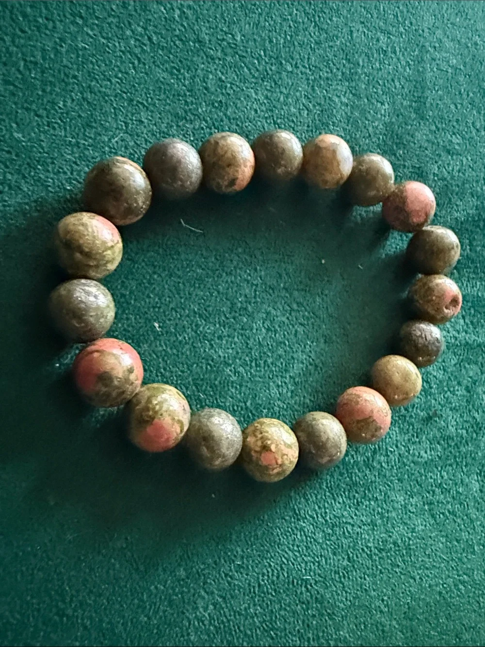Natural Multicolor Stone Beaded Stretch Bracelet - Green Stretch Bracelet